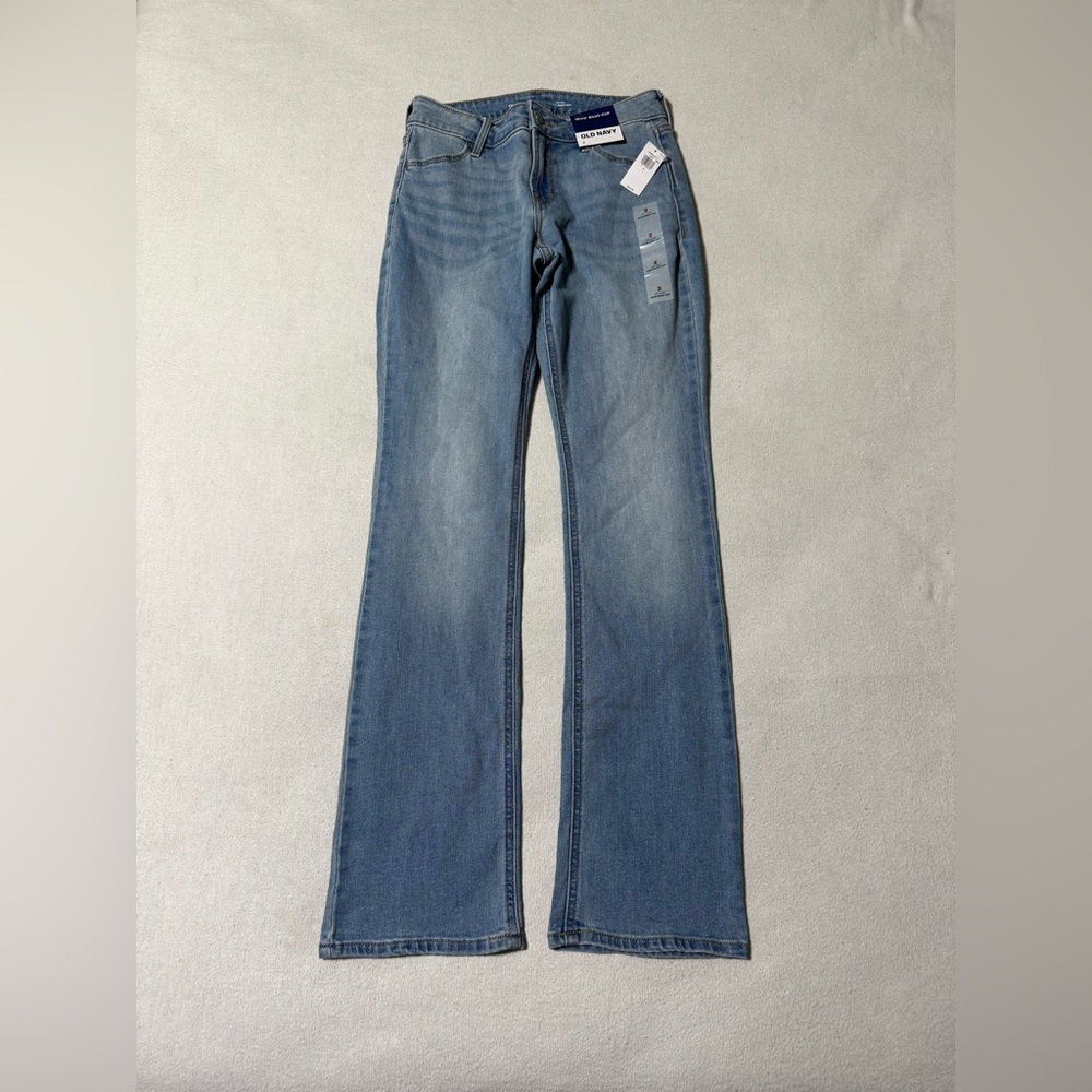 NWT Old Navy Jeans Womens Size 2 Blue‎ Light Wash Mid Rise Wow Bootcut Stretch